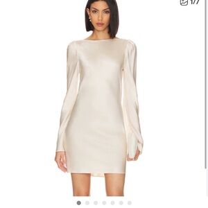 Revolve Stone Cold Fox DressBasier Dress in Nude silk satin size 0